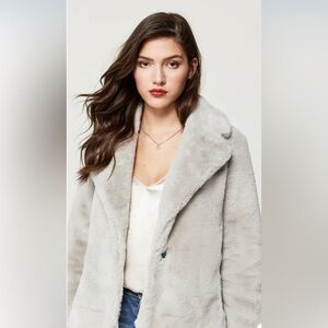 Soia & Kyo - Emanuela Faux Fur Jacket in Silver